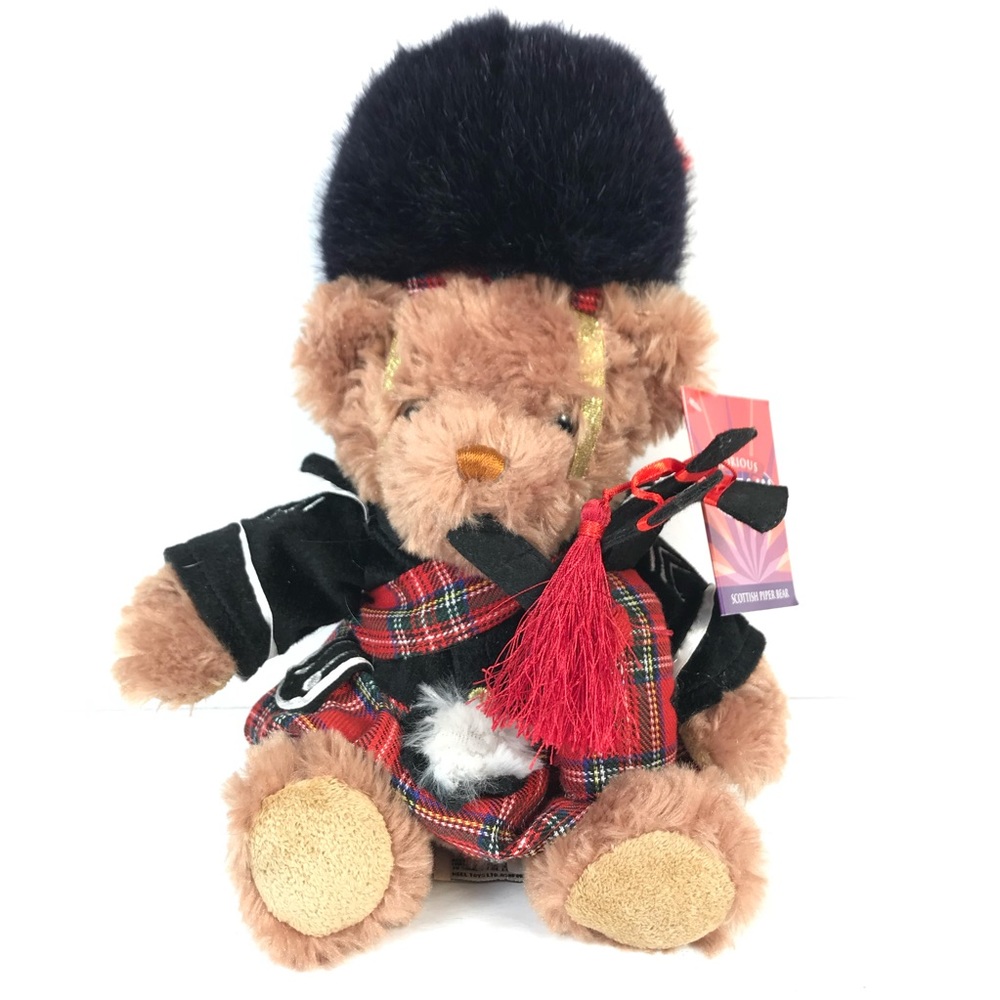 Scottish Piper Bear Plush -New With Tag